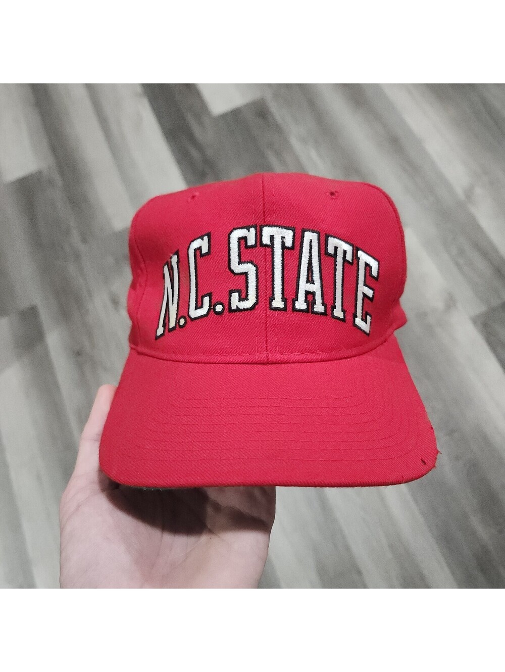 Vintage Starter Arch North Carolina NC State Wolfpack Wool Snapback Hat Rare